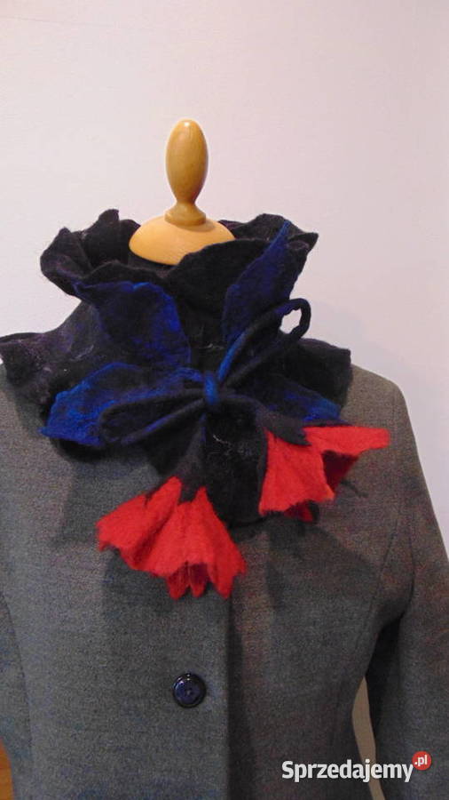 Szalik kryza otulacz na szyję rękodzieło filc Lublin sprzedam