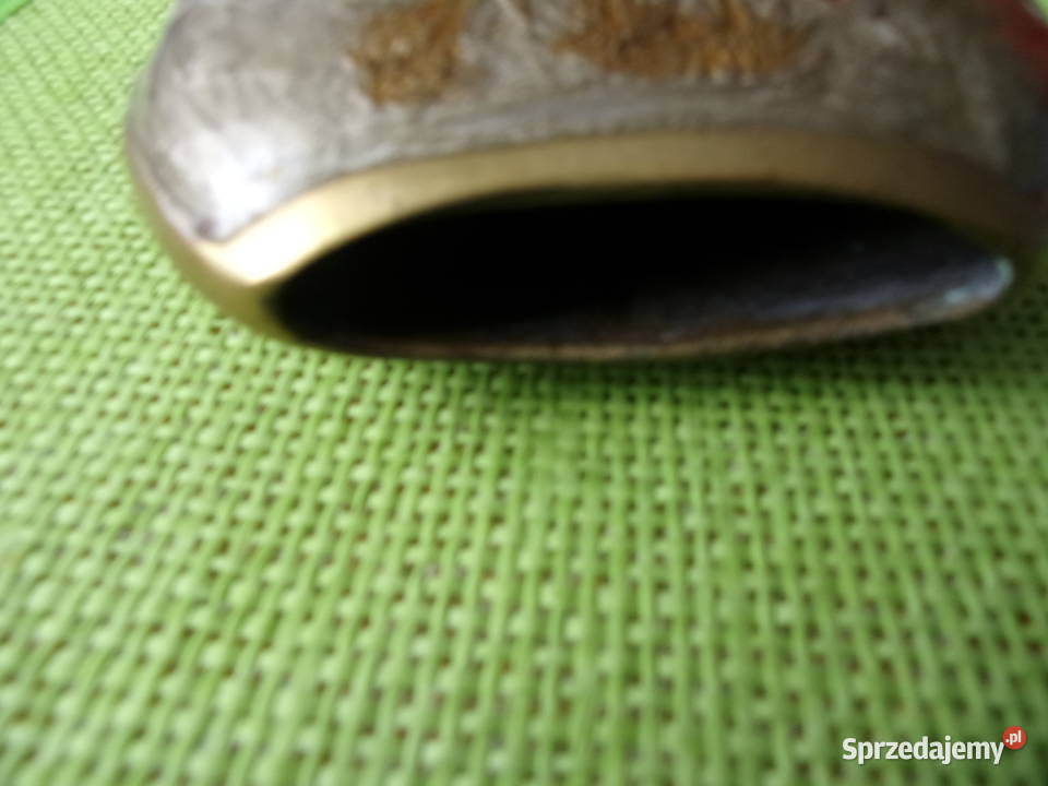 Mosiężny wazonik ręcznie robion nie powtarzalny beżowy Warszawa