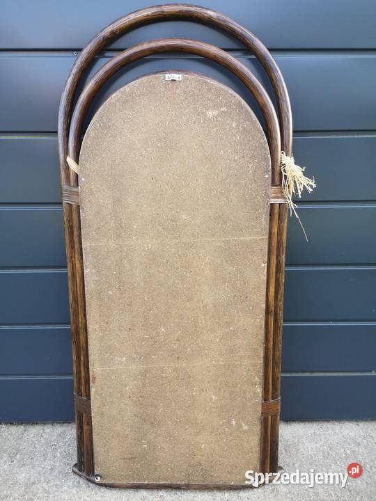 Duże Lustro ratanowe Lustra łódzkie Aleksandrów Łódzki