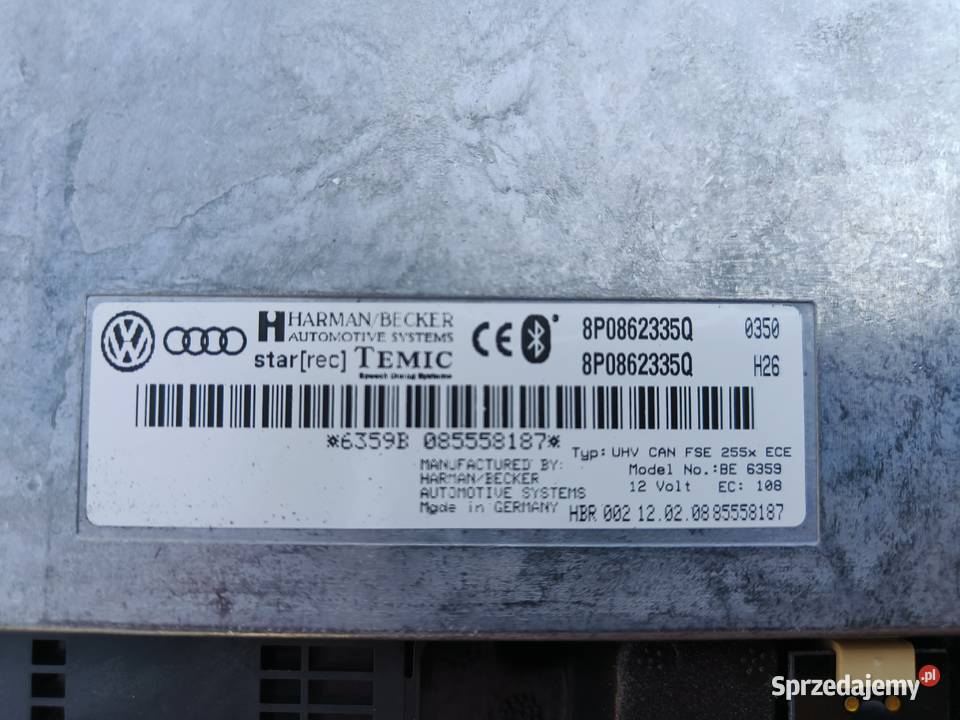 MODUŁ STEROWNIK BLUETOOTH 8P0862335Q osobowe Zagórowa