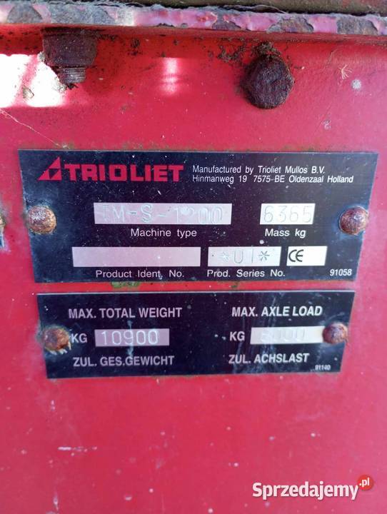 Paszowóz samozaładowczy Trioliet Triomix S1200 Trioliet Sokołów Małopolski