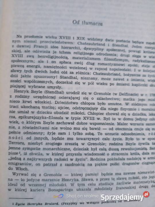 Czerwone i czarne Stendhal książki antykwariat mazowieckie Warszawa