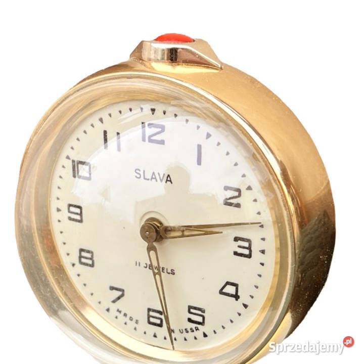 Piękny budzik mechaniczny Slava made in ZSRR sprzedam