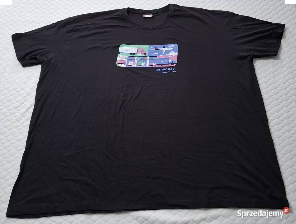 Koszulka krótki rękaw Tshirt czarna Amazon Czeladź