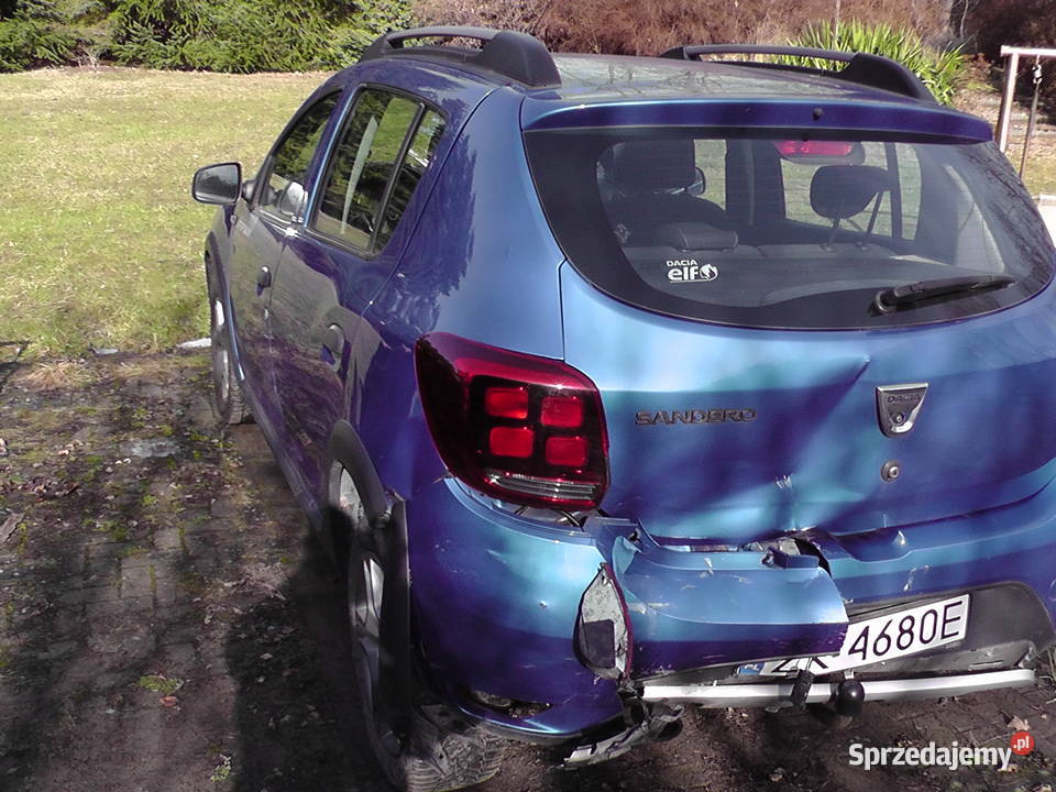 Dacia Sandero Stepway 2017r uszkodzony Szczecinek