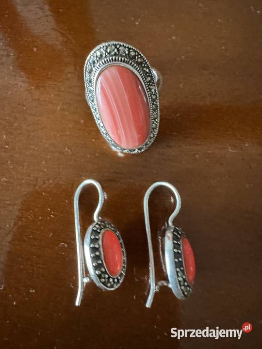Biżuteria damska komplet kolczyki pierścionek Częstochowa