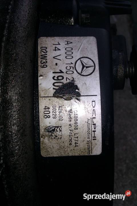 alternator wodny Mercedes 22 27 32 cdi 190A A Układ elektryczny, zapłon sprzedam