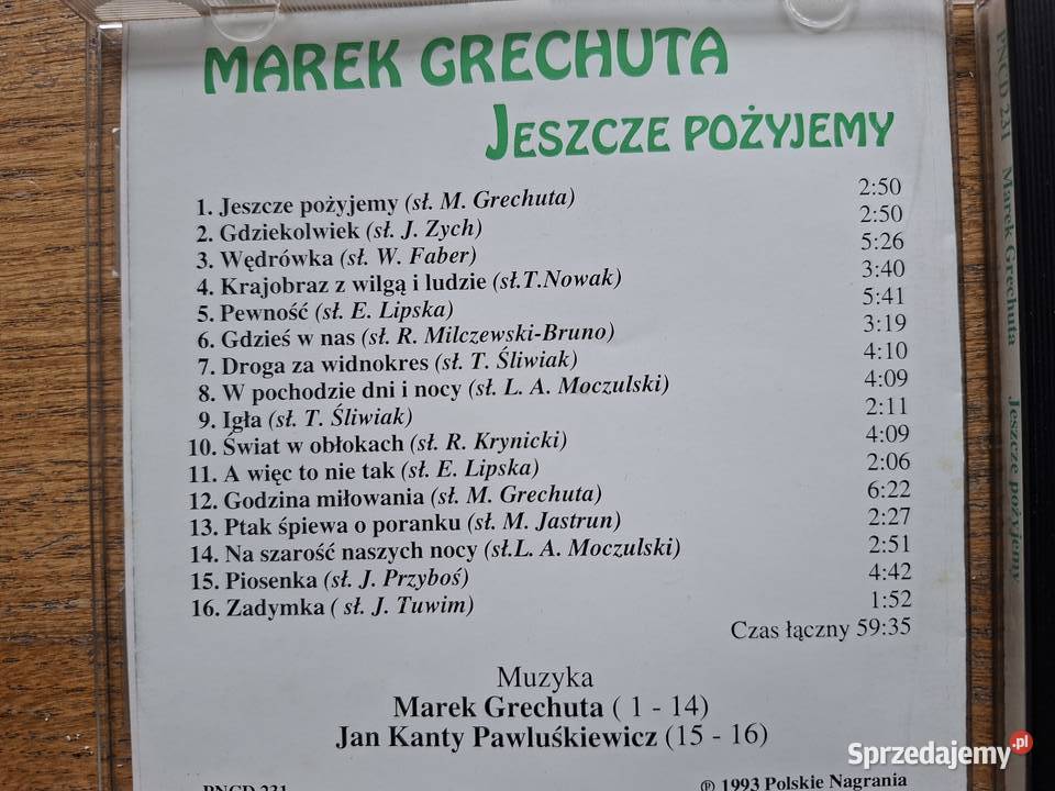 Marek Grechuta Jeszcz pożyjemy CD Kraków