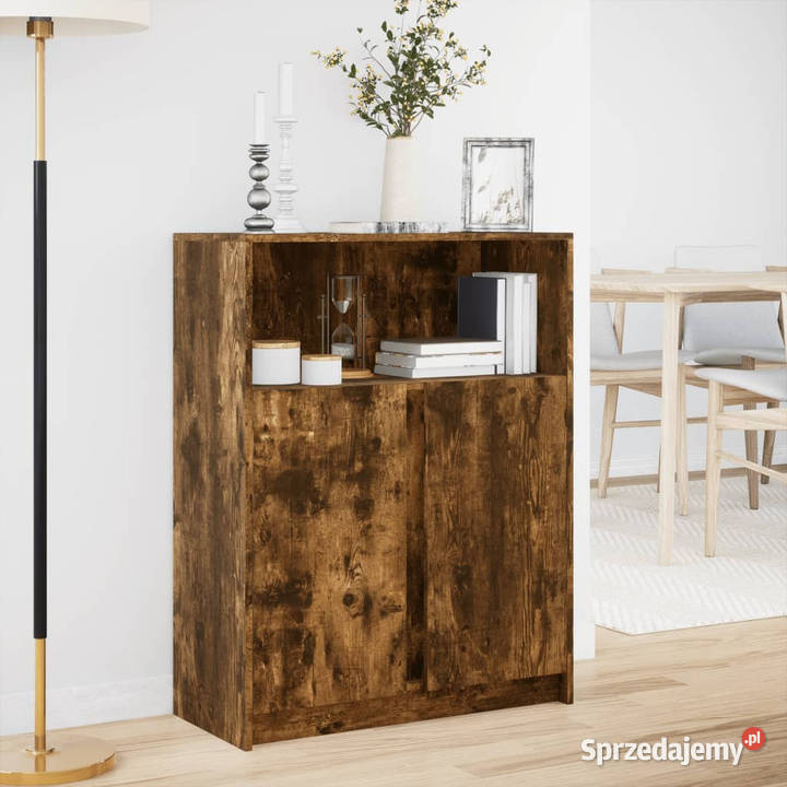 Szafka z LED przydymiony dąb 77x34x100 WM852149 Warszawa