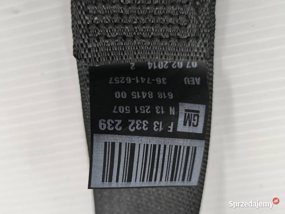 PAS BEZPIECZEŃSTWA LEWY TYŁ OPEL ZAFIRA C TOURER Pasy bezpieczeństwa