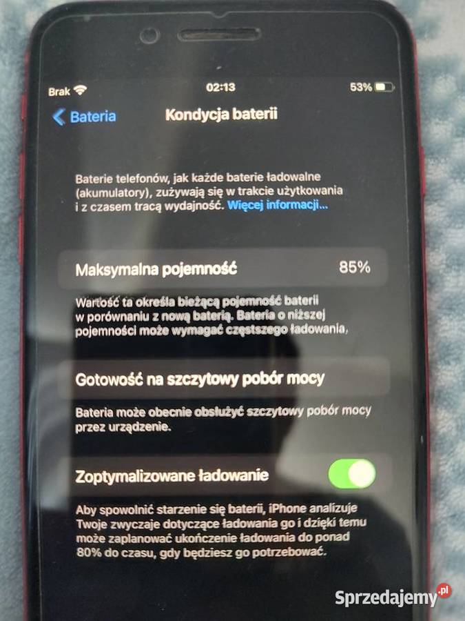 Iphone 8 plus czerwony 3gb 256gb A1897 lubelskie Czerniejów-Kolonia