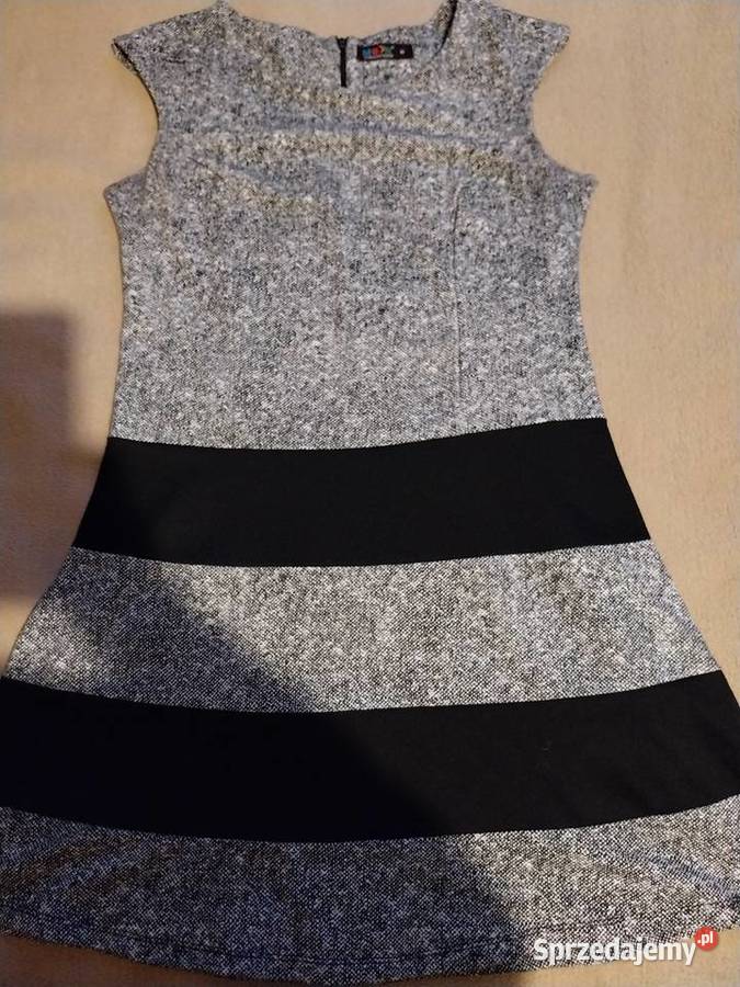 Damska tweedowa sukienka bezrękawnik Przemków