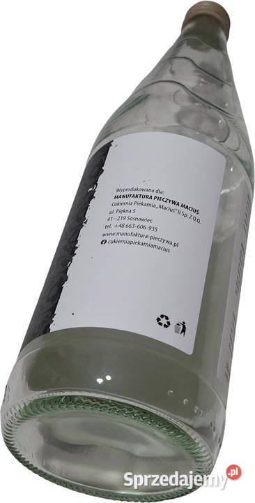 Szklana butelka 850ml 085l 82x29 Kreatywne szkło przezroczysty Czeladź