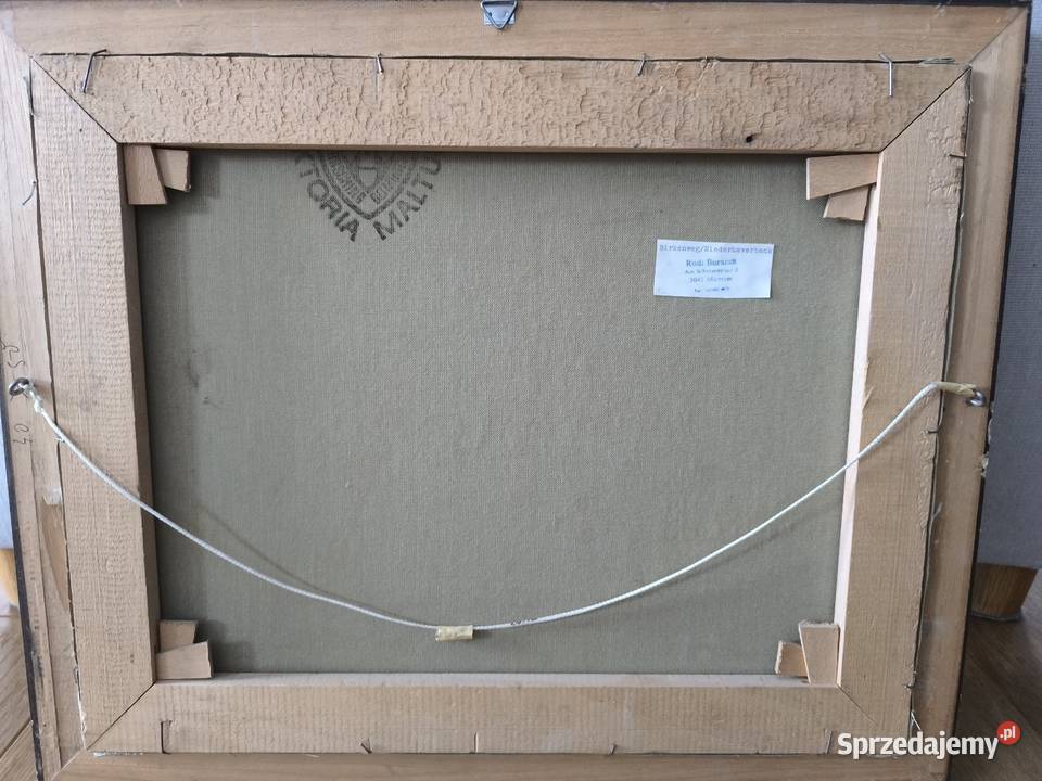 Piękny obraz olejny płótno sygnowany Rudi Łódź