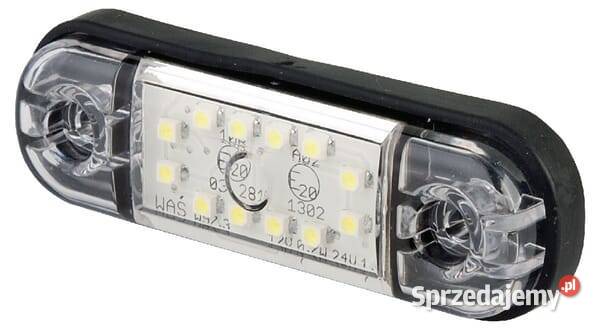 Lampa obrysowa LED prostokątna 1224V biała Oświetlenie Kamionna