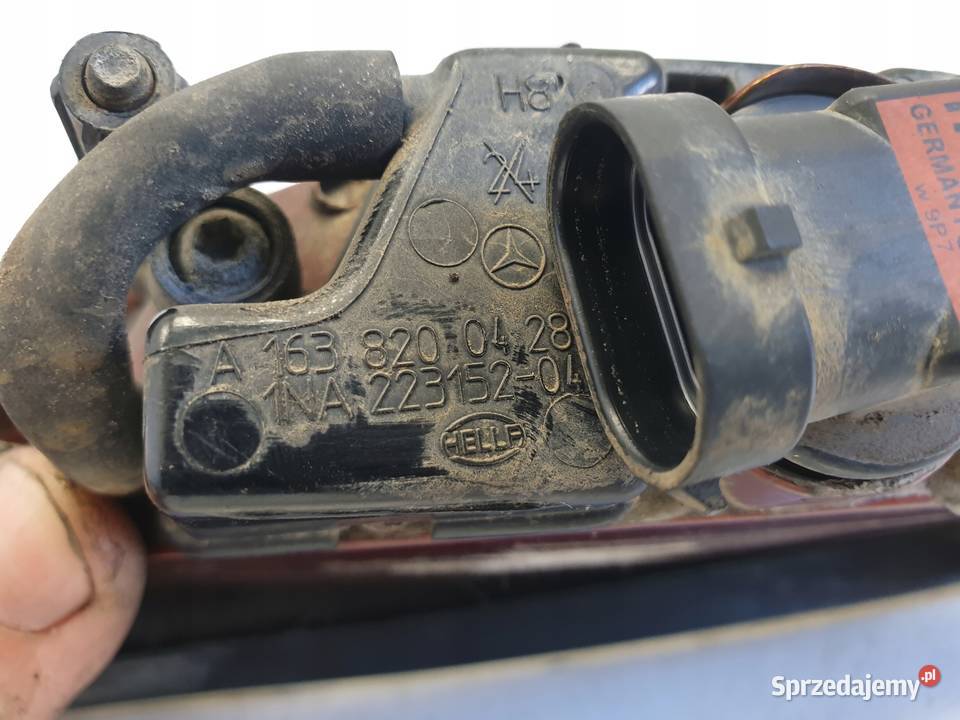 Mercedes ML W163 lift PRZEDNI HALOGEN prawy Rudka