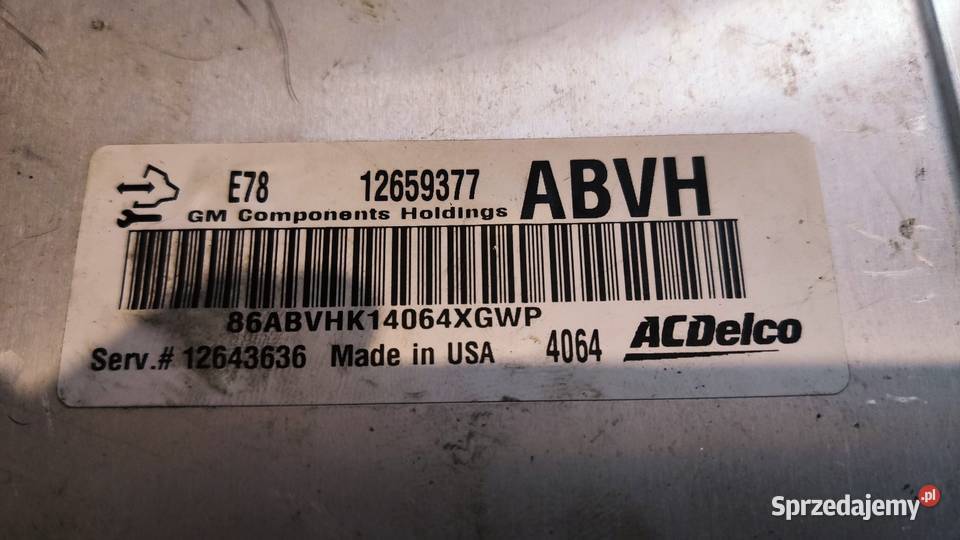 ECU ACDelco Klonowanie Reset Virgin seria E Opel Bytom serwis