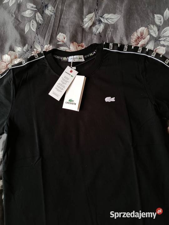 Tshirt bawełniany Lacoste czarny M regular fit Białystok sprzedam
