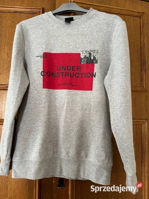 Bluza męska HM z nadrukiem XS szara casual Częstochowa