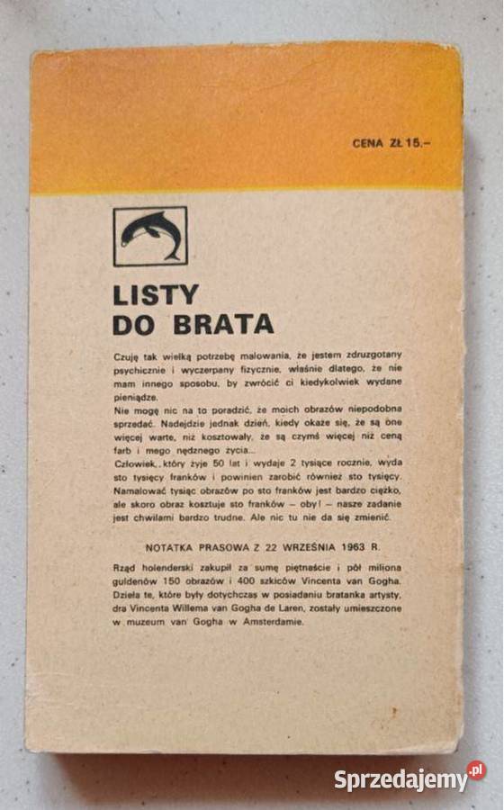 Vincent Van Gogh Listy do brata Wydanie I 1970 Brwinów