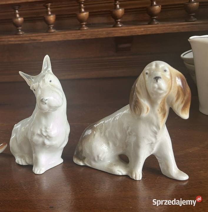 Piesek Figurka porcelanowa Śliczna figurka bez Porcelana i szkło Gdańsk