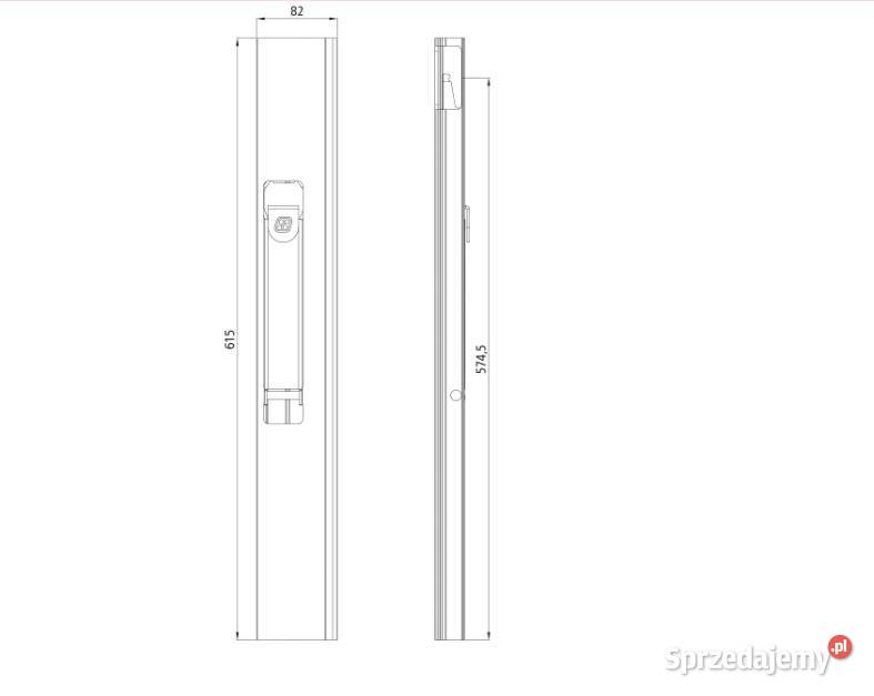 Zamknięcie burtowe H615 mm anoda prawe RAL 9005 Przysieka Polska sprzedam
