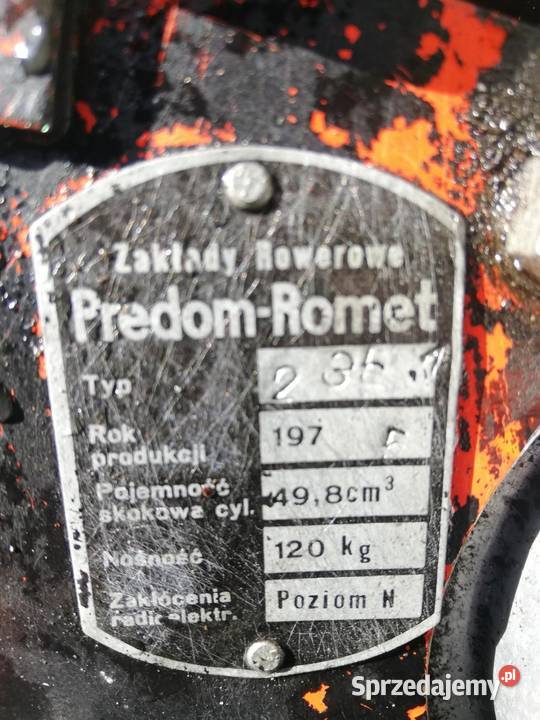 Motorower 2350 zarejestrowany na zabytek nieuszkodzony Komar Brodnica