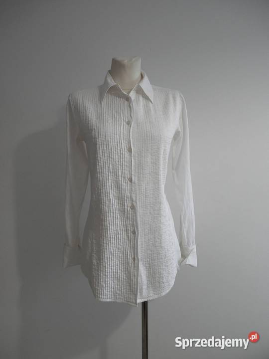 Koszula Bawełniana Biała Długa Taliowana HM 38 podlaskie Łomża
