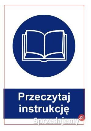 Naklejka BHP Przeczytaj instrukcję GL031
