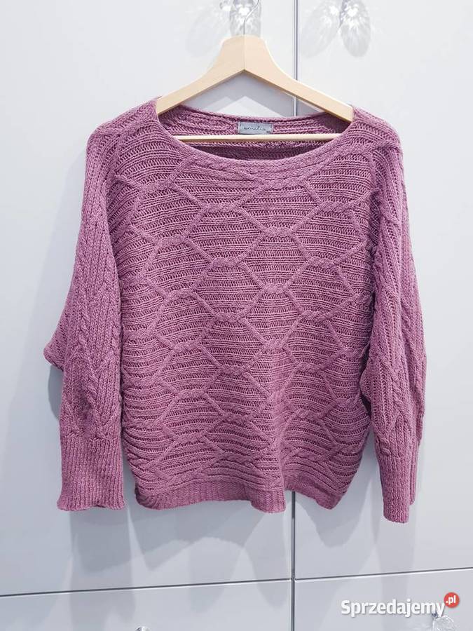 Sweter damski alla nietoperz fioletowy Dąbrowa Górnicza