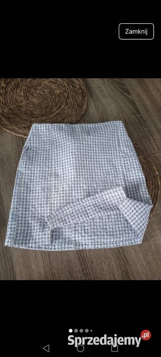 Spódnica krótka fioletowa trapezowa tweedowa sprzedam