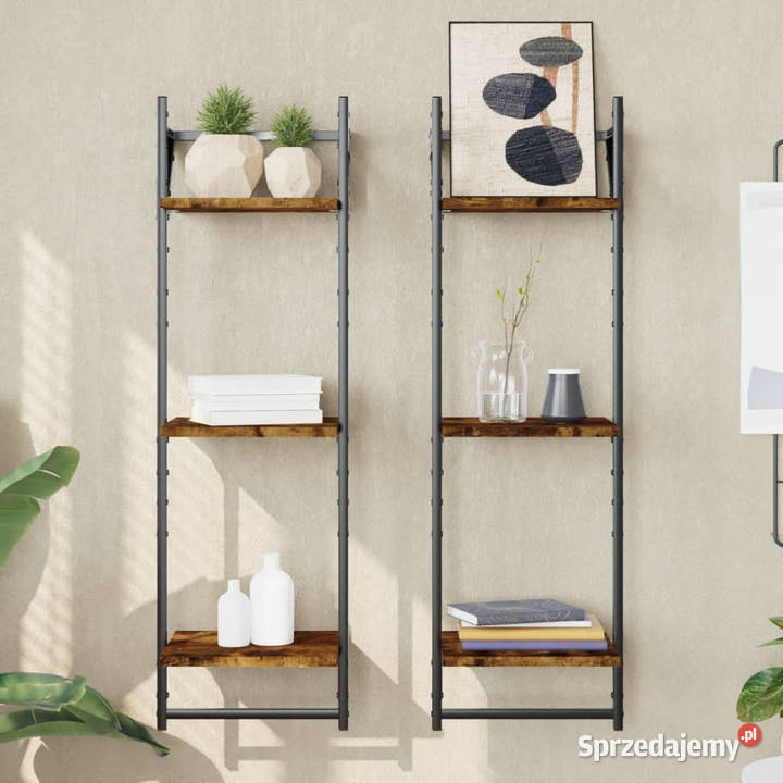 3poziomowe półki ścienne z drążkami 2 30x25x100 Warszawa