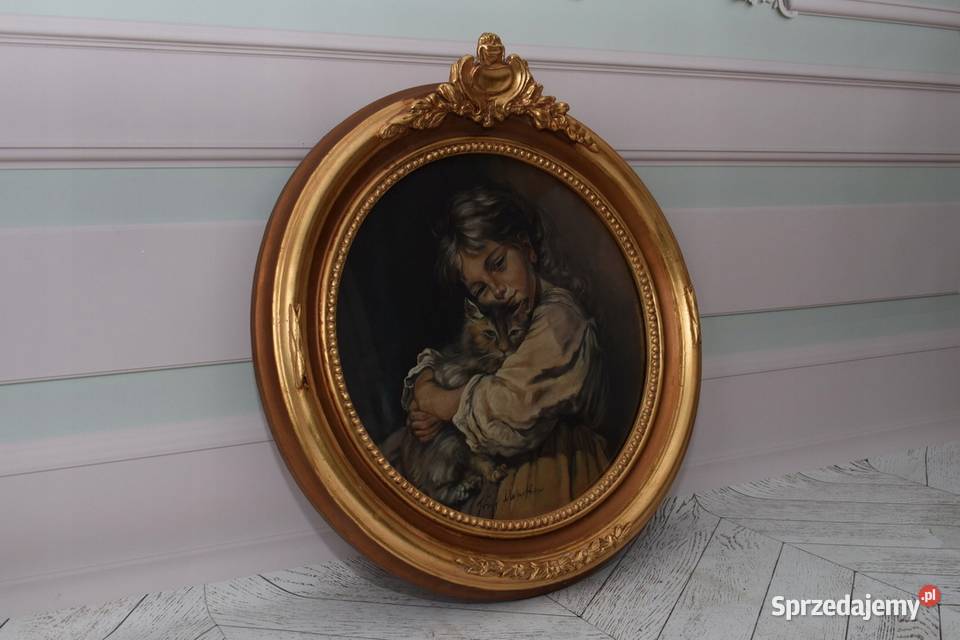 Józef Mehoffer Portret Dziewczynki z Kotem Kot Kraków