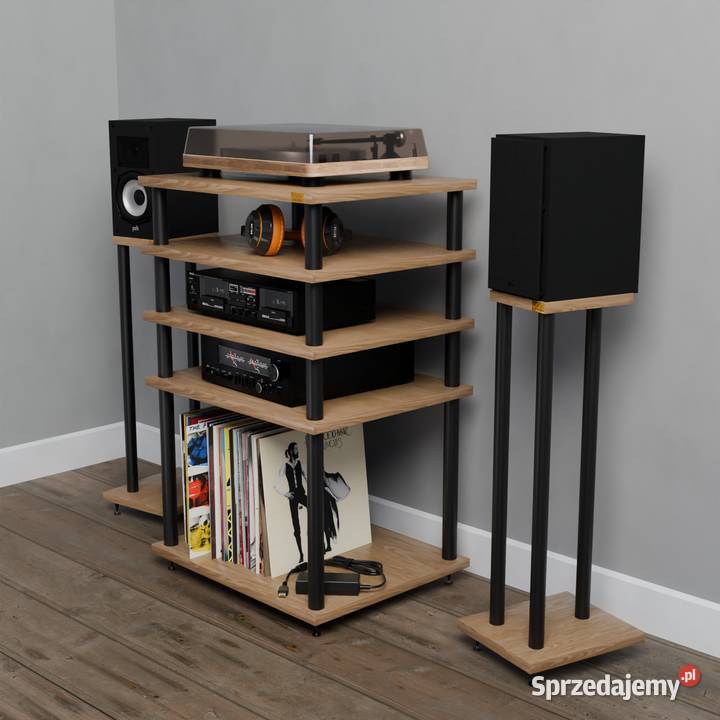 Regał hifi stolik audio stojaki pod kolumny Stoliki, uchwyty i półki Ogrodniczki