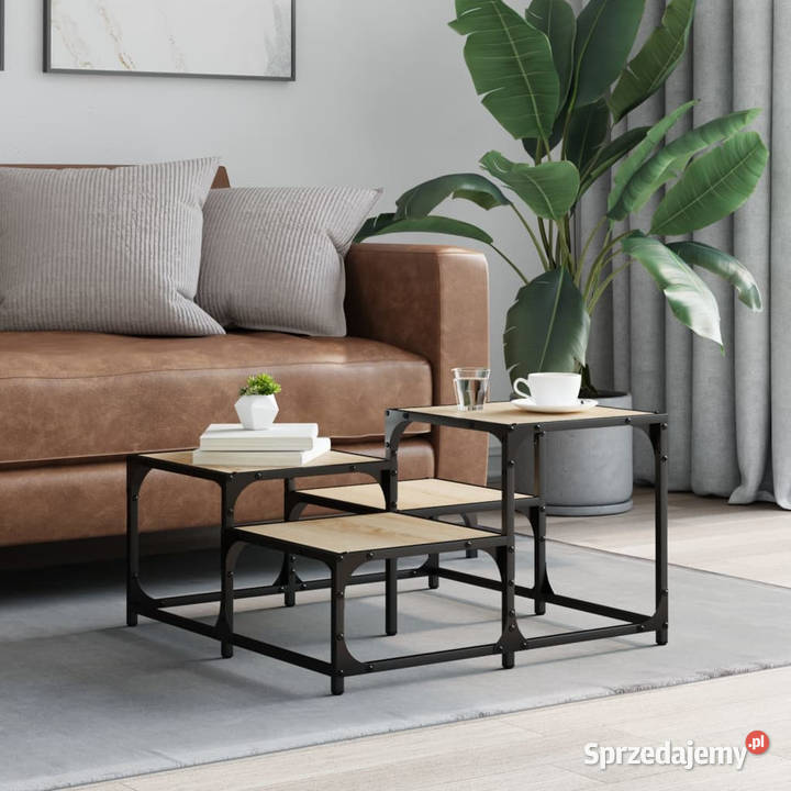 Stolik kawowy kolor dąb sonoma 68x68x40 WM837748 Meble Warszawa