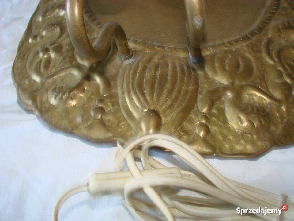 stary mosiężny świecznik Pruszcz Gdański