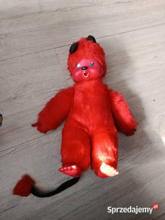 Zabawka stara monchichi czerwony diabełek Choszczno