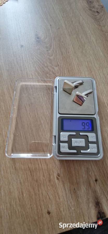 srebrne spinki do mankietów 10g kwadrat małopolskie Kraków sprzedam