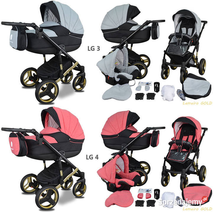 Wózek Dziecięcy 3w1 Gold Premium z Fotelikiem Regulowany podnóżek mazowieckie Warszawa