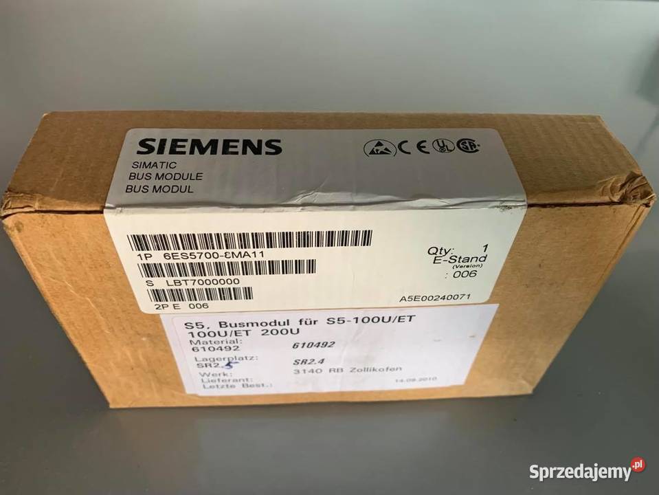 BUS MODULE 6ES57008MA11 SIMATIC S5 SIEMENS mazowieckie Warszawa