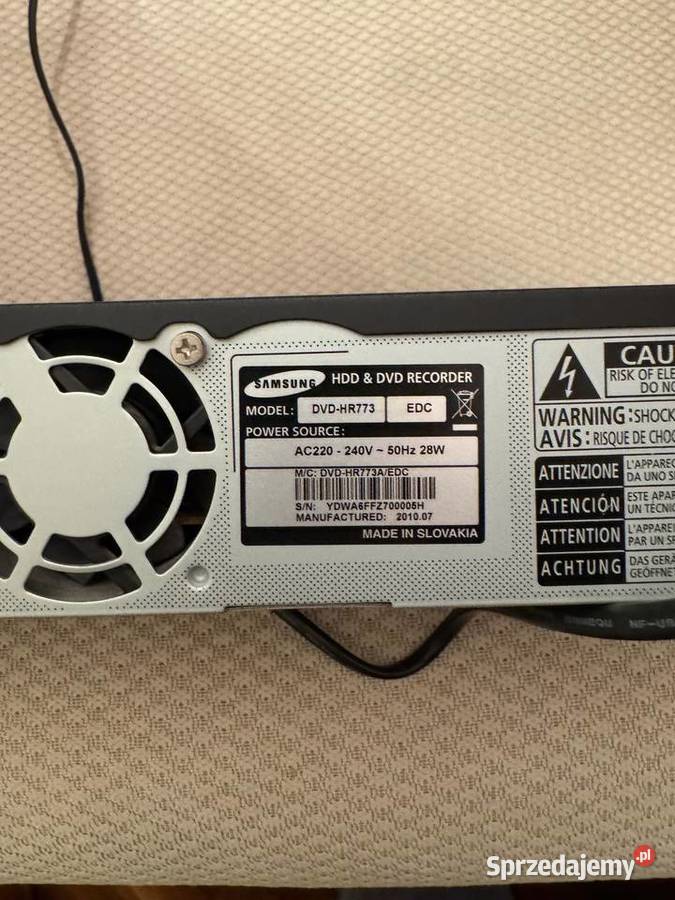 Nagrywarka DVD SAMSUNG DVD HR773A EDC RAMRWR Dąbie