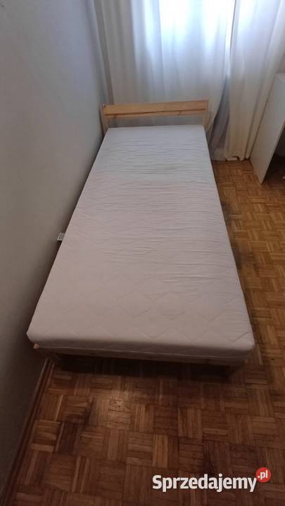 Łóżko sosnowe IKEA 90x200 stelaż materac stan na mazowieckie Warszawa