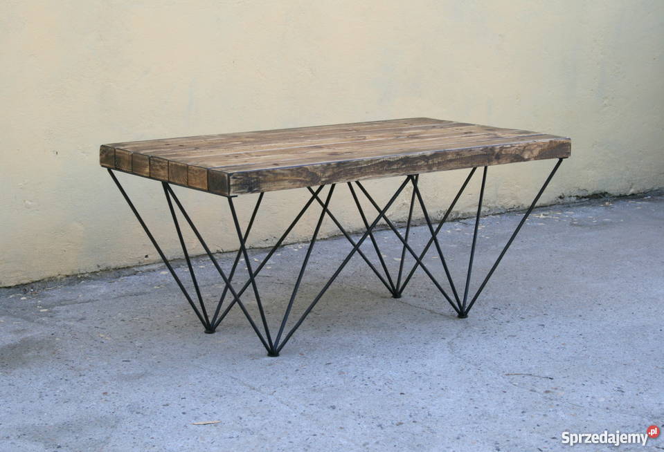 Stolik kawowy ława belki drewniane loft Meble podkarpackie