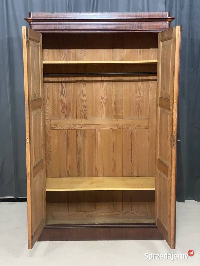 Klasyczna szafa Biedermeier dwudrzwiowa orzech Budno