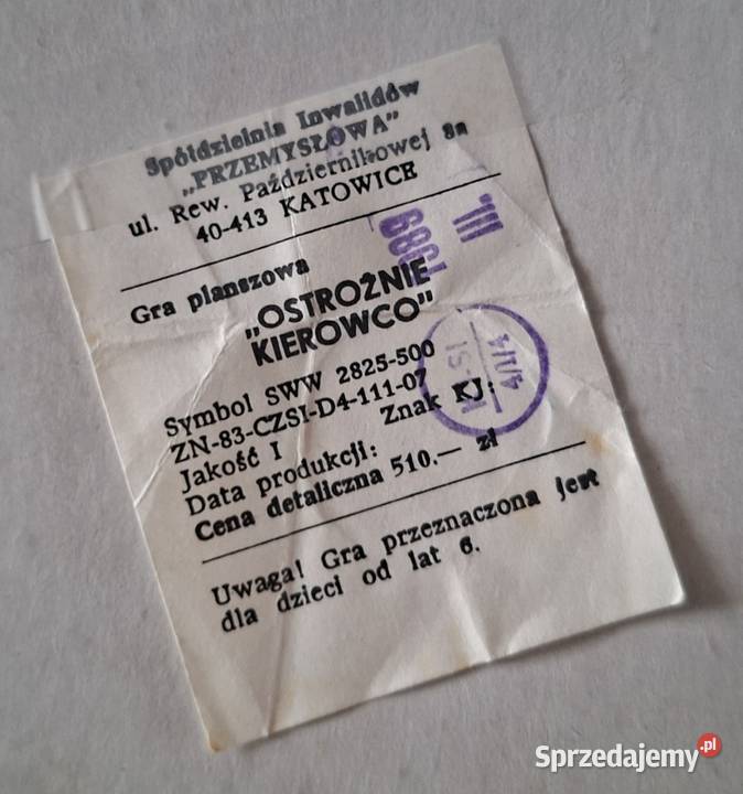 Ostrożnie kierowco gra planszowa z czasów PRLu tak Zielona Góra