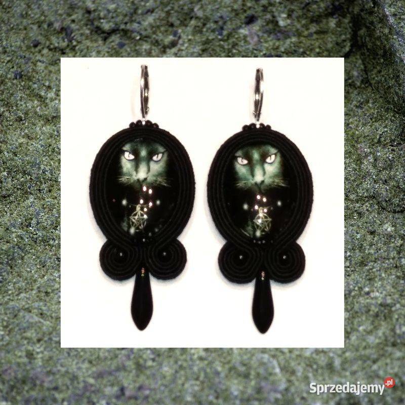 KOLCZYKI CZARNY KOT SUTASZ Warszawa