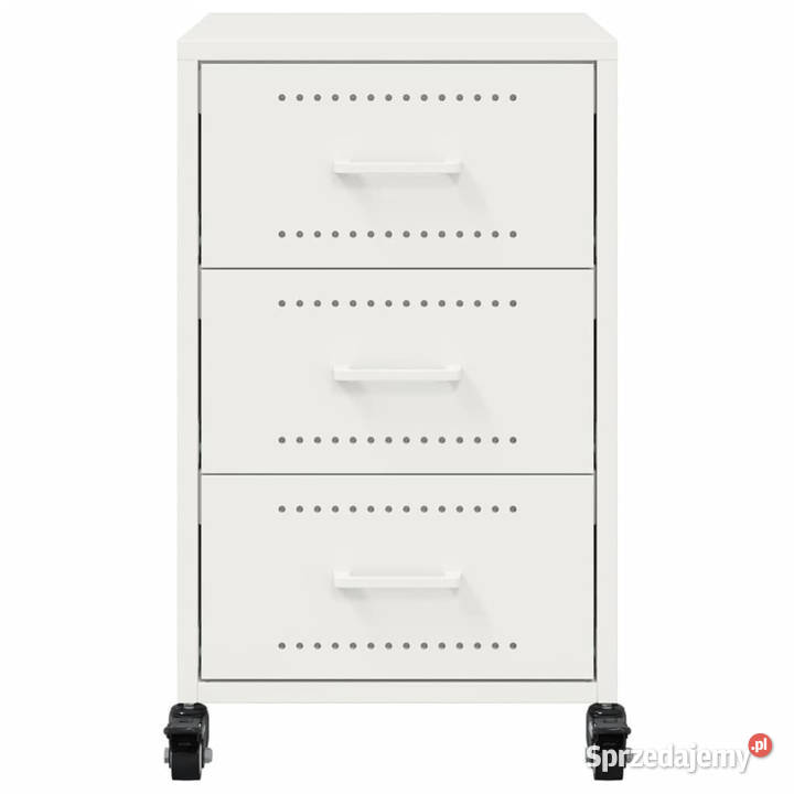 Szafka nocna biała 36x39x59 stal WM846733 Warszawa