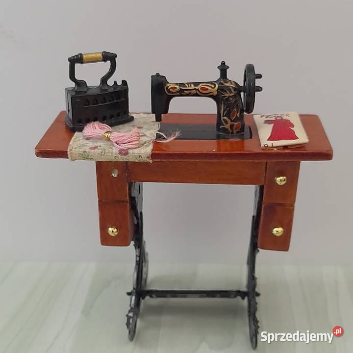Miniaturowa maszyna do szycia żelazko Lalki i akcesoria Bogatynia