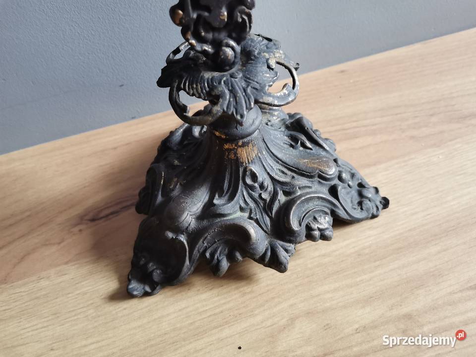 Stary duży Krzyż mosiężny Krucyfiks Pasyjka Katowice