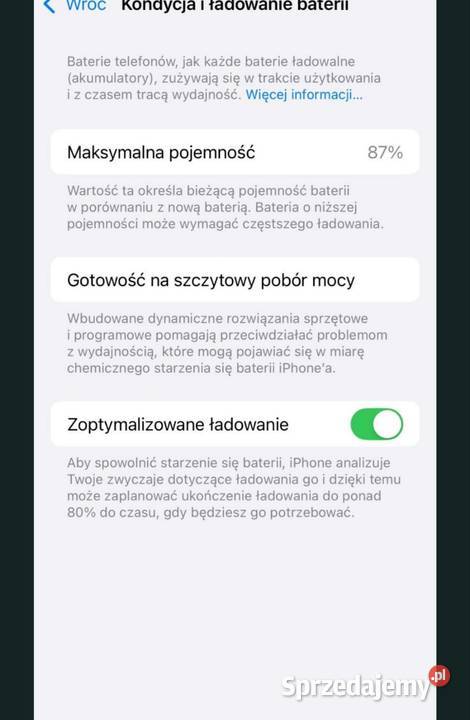 Sprzedam iPhone 128GB 87 Telefony komórkowe mazowieckie Rabiany